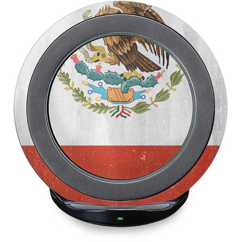 Mexico Flag Distressed Fast Charge Wireless Charging Stand Skin